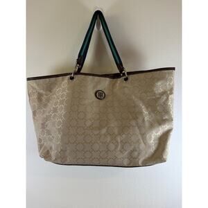 Tommy Hilfiger Canvas Leather Shoulder Bag with fun straps